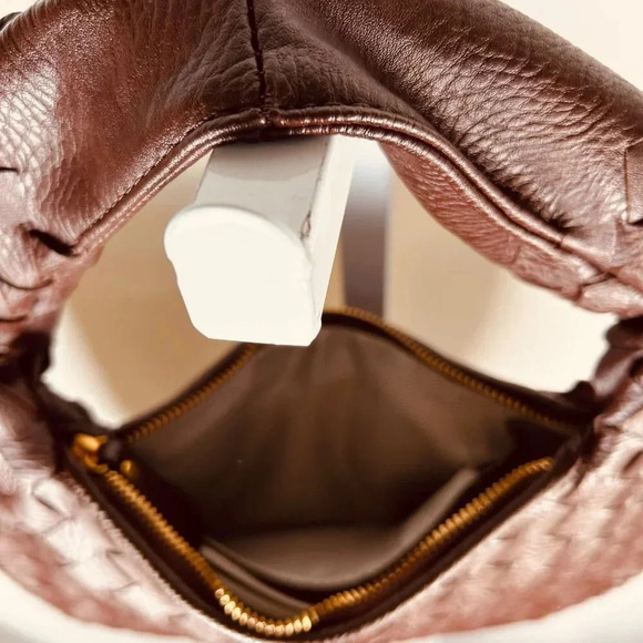 EDYISA Serena Shoulder Bag Brown Woven Handbag Purse Bag - Picture 4 of 6